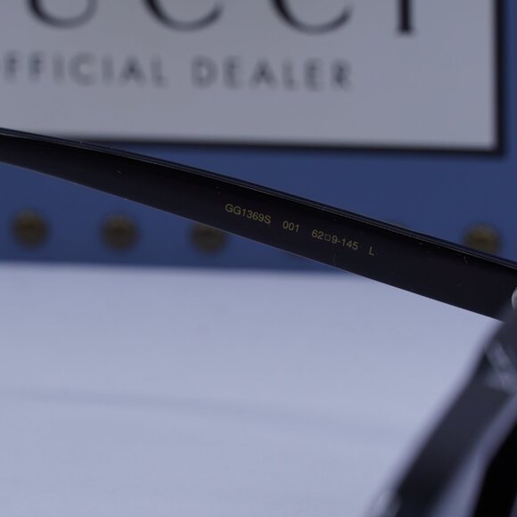 Gucci GG1369S 001 Square Sunglasses - Black\Grey - Picture 6 of 10